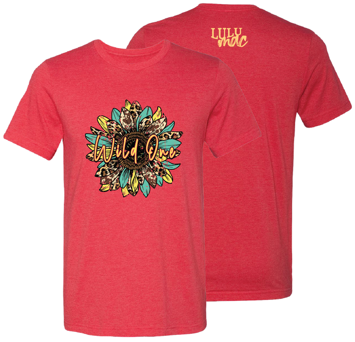 132 Wild One Sunflower Heather Red
