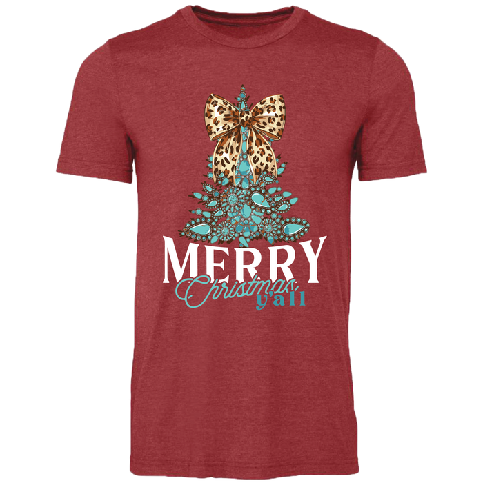 188 Christmas Tree Concho-Heather Canvas Red