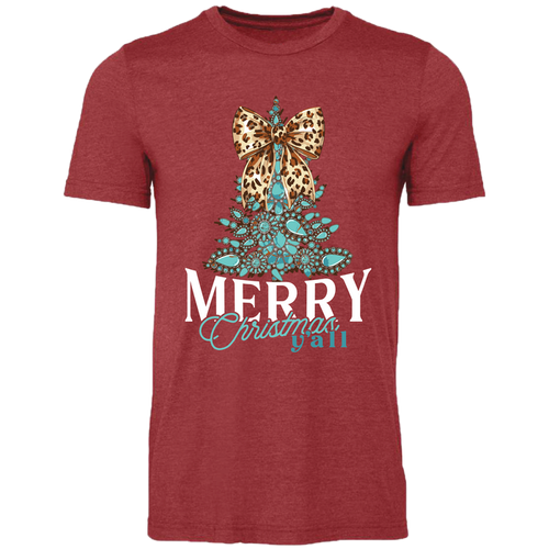 188 Christmas Tree Concho-Heather Canvas Red