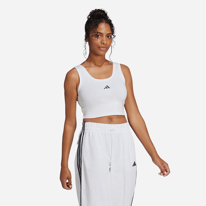 Áo Ba Lỗ Nữ Adidas Essentials Small Logo Cotton Lifestyle - Trắng - Supersports Vietnam