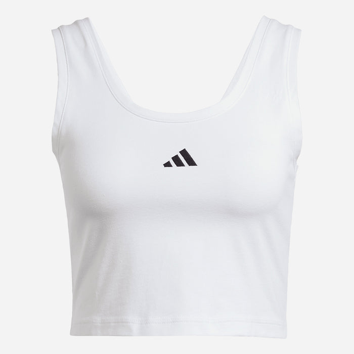 Áo Ba Lỗ Nữ Adidas Essentials Small Logo Cotton Lifestyle - Trắng - Supersports Vietnam