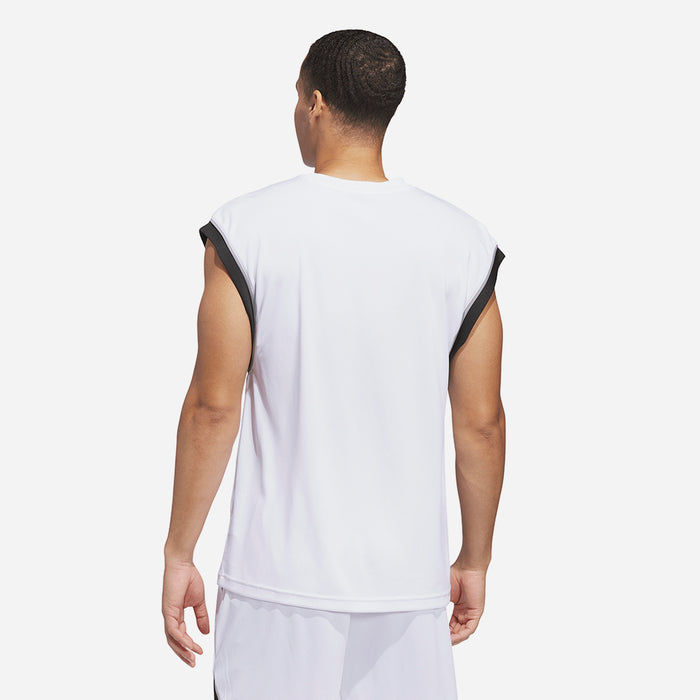 Áo Ba Lỗ Nam Adidas Basketball All-World - Trắng - Supersports Vietnam