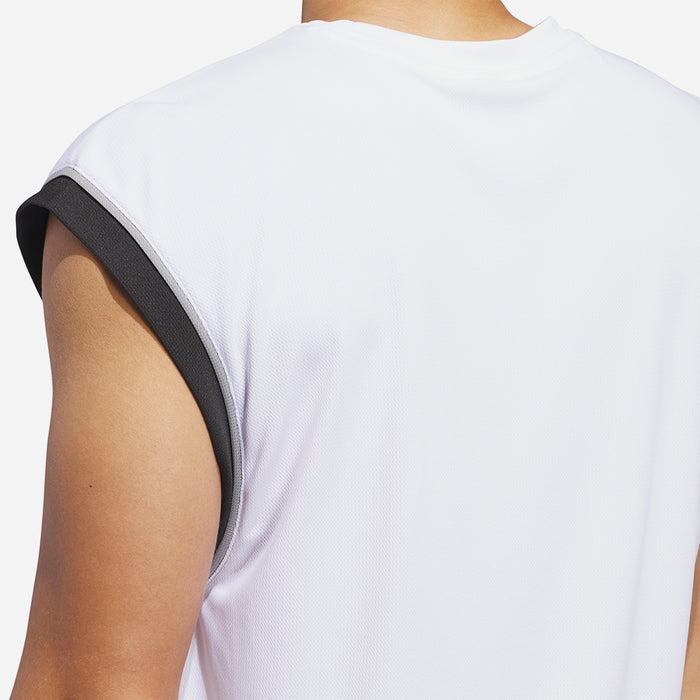 Áo Ba Lỗ Nam Adidas Basketball All-World - Trắng - Supersports Vietnam