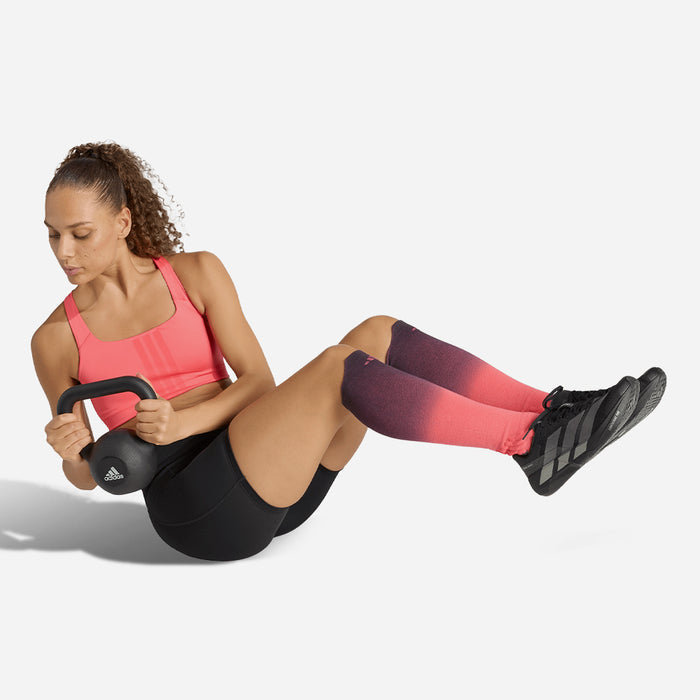Áo Bra Thể Thao Nữ Adidas Optime Workout 3-Stripes Medium Support - Hồng - Supersports Vietnam