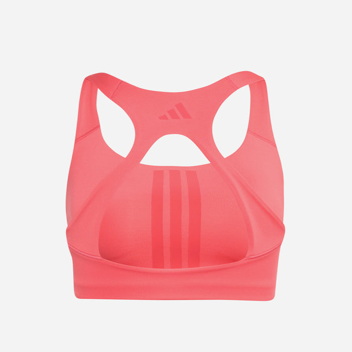 Áo Bra Thể Thao Nữ Adidas Optime Workout 3-Stripes Medium Support - Hồng - Supersports Vietnam