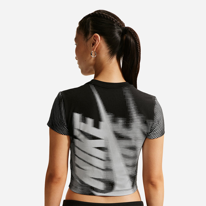 Áo Crop-Top Nữ Nike Sportswear Chill Knit Slim - Đen - Supersports Vietnam