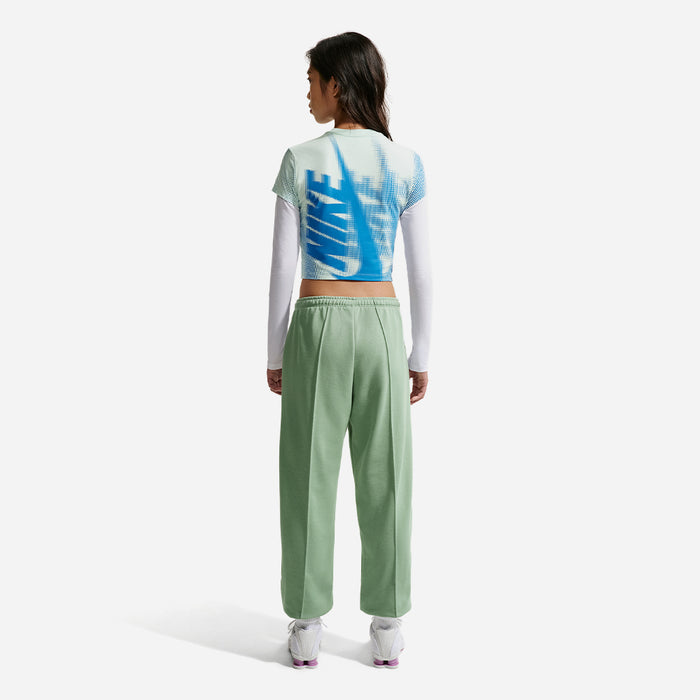 Áo Crop-Top Nữ Nike Sportswear Chill Knit Slim - Xanh Mint - Supersports Vietnam