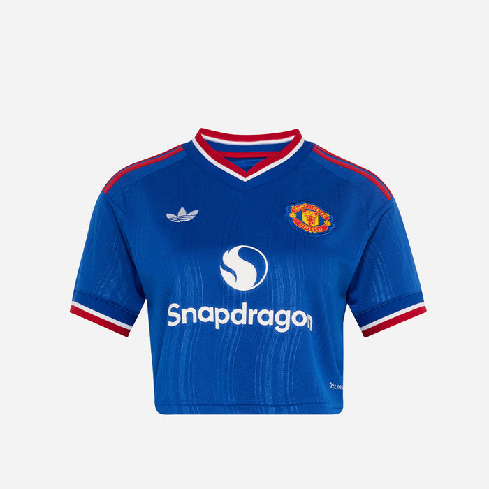 Áo Đá Bóng Nữ Adidas Sân Khách Manchester United 26/27 Crop - Xanh Dương - Supersports Vietnam