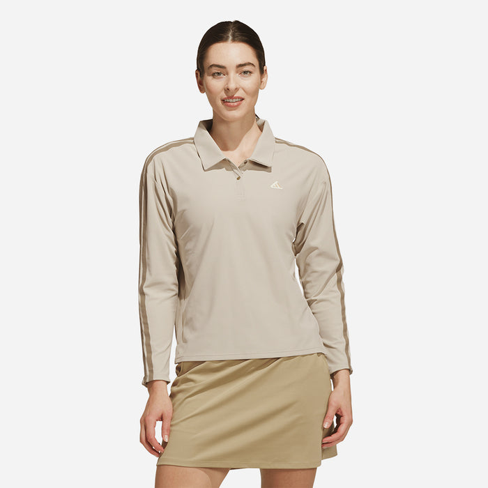 Áo Polo Nữ Adidas Climacool 3-Stripes Long Sleeve - Be - Supersports Vietnam