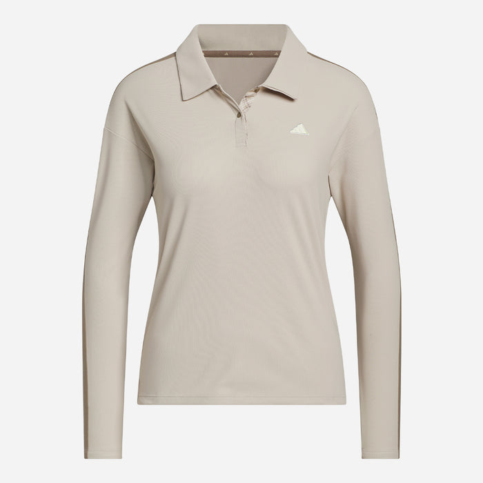 Áo Polo Nữ Adidas Climacool 3-Stripes Long Sleeve - Be - Supersports Vietnam