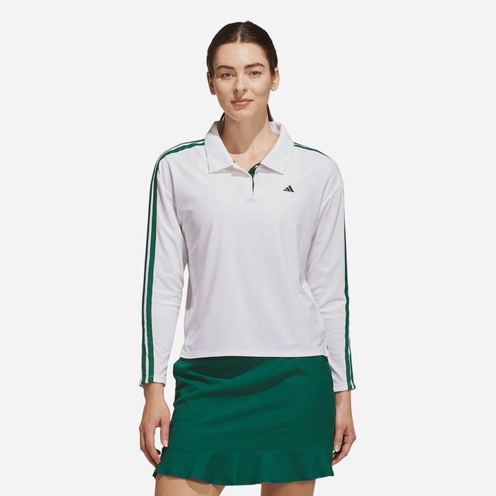Áo Polo Nữ Adidas Climacool 3-Stripes Long Sleeve - Trắng - Supersports Vietnam