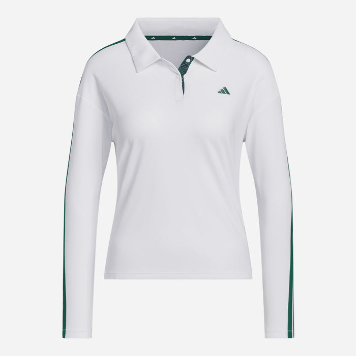 Áo Polo Nữ Adidas Climacool 3-Stripes Long Sleeve - Trắng - Supersports Vietnam