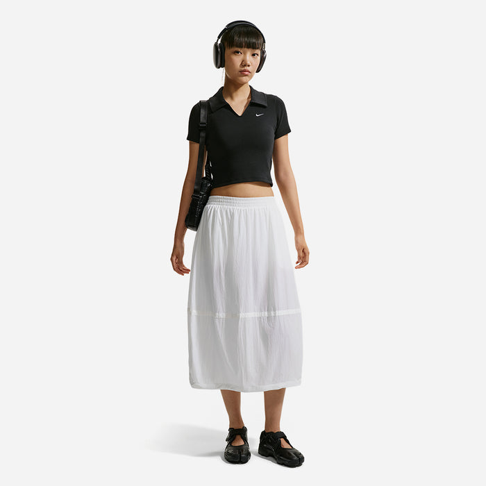 Áo Polo Nữ Nike Sportswear Essential Short Sleeve Cropped - Đen - Supersports Vietnam