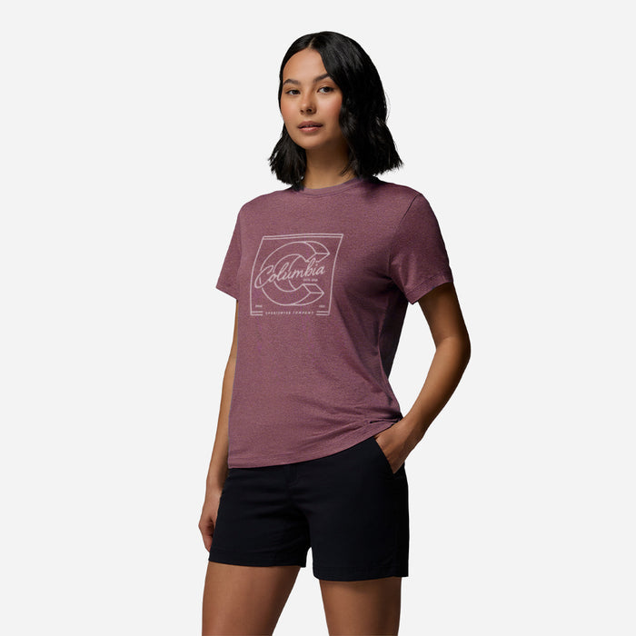 Áo Thun Nữ Columbia Parsons Point™ Short Sleeve Graphic - Tím - Supersports Vietnam