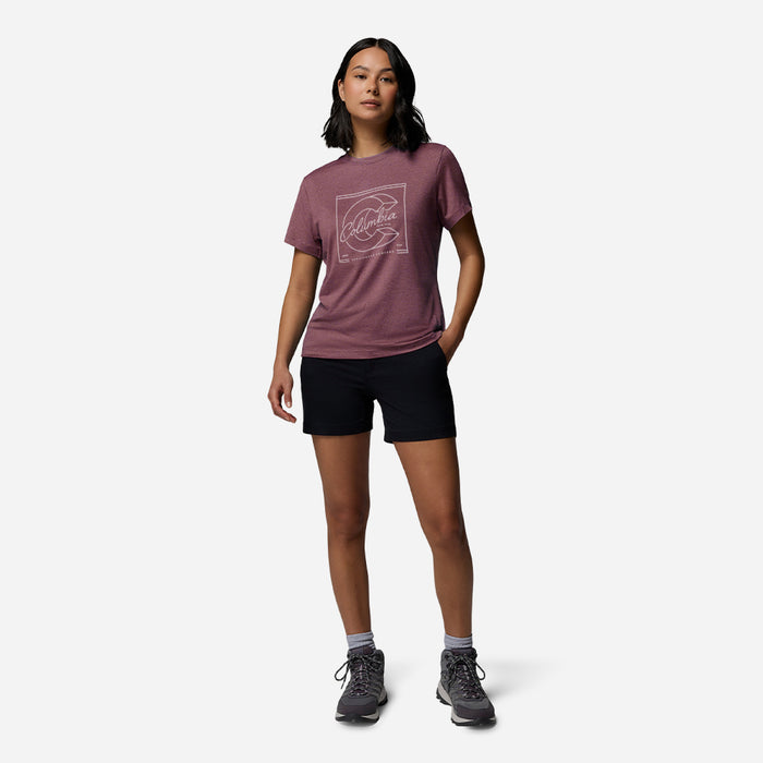 Áo Thun Nữ Columbia Parsons Point™ Short Sleeve Graphic - Tím - Supersports Vietnam