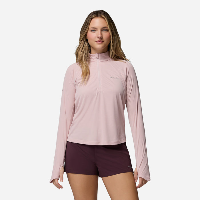 Áo Thun Nữ Columbia Stealth Spring™ Long Sleeve Half Zip - Hồng - Supersports Vietnam