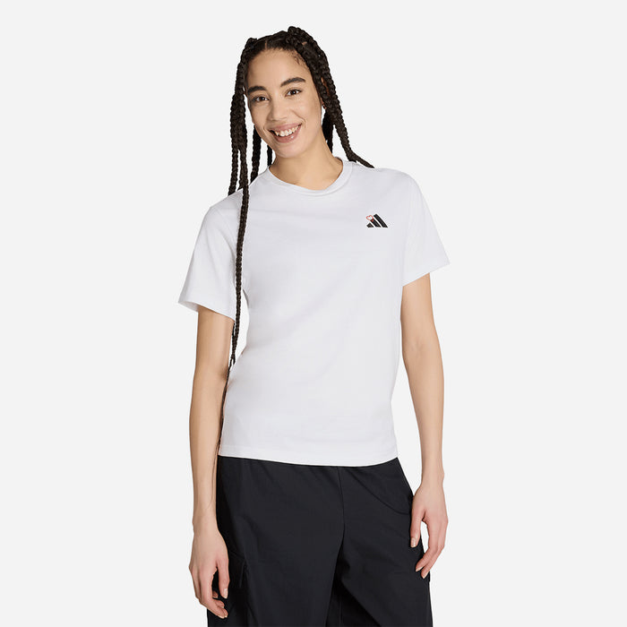 Áo Thun Nữ Adidas Mini Embroidery Pack Regular Graphic - Trắng - Supersports Vietnam