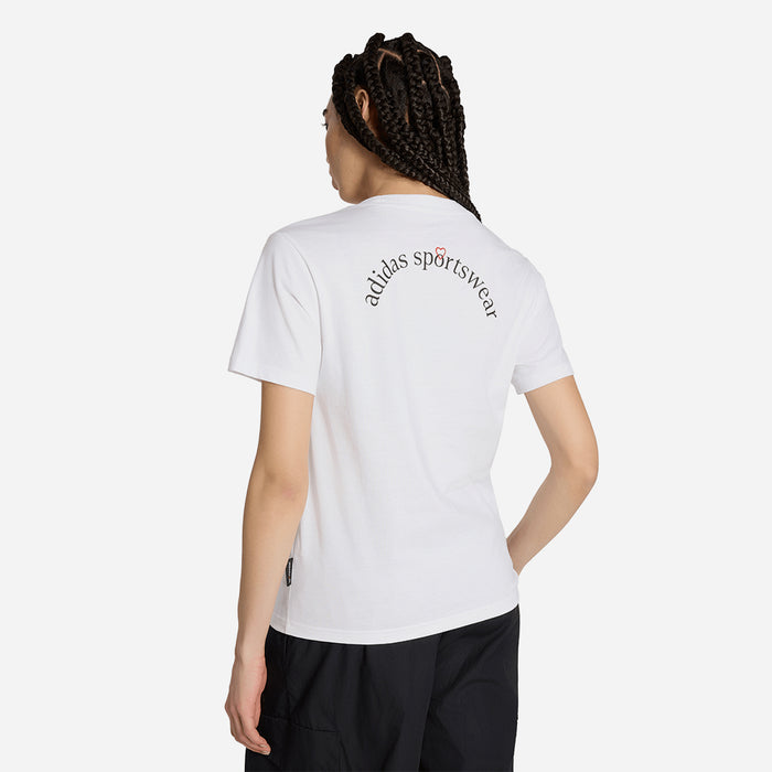 Áo Thun Nữ Adidas Mini Embroidery Pack Regular Graphic - Trắng - Supersports Vietnam