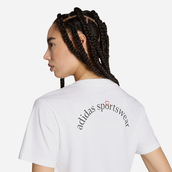 Áo Thun Nữ Adidas Mini Embroidery Pack Regular Graphic - Trắng - Supersports Vietnam