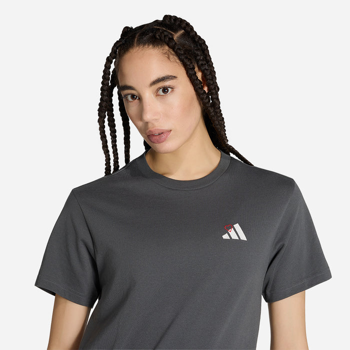 Áo Thun Nữ Adidas Mini Embroidery Pack Regular Graphic - Xám - Supersports Vietnam