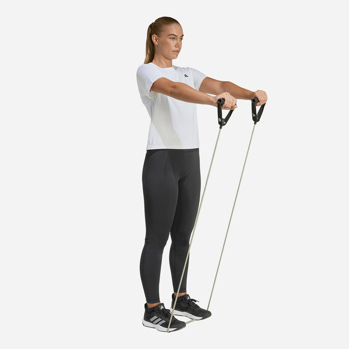 Áo Thun Nữ Adidas Workout Essentials Crew Neck - Trắng - Supersports Vietnam
