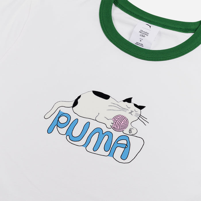 Áo Thun Nữ Puma X Monday Sleeping Club Short Sleeve - Trắng - Supersports Vietnam