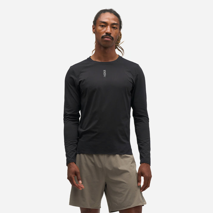 Áo Thun Nam HOKA Everyrun Long Sleeve - Đen - Supersports Vietnam