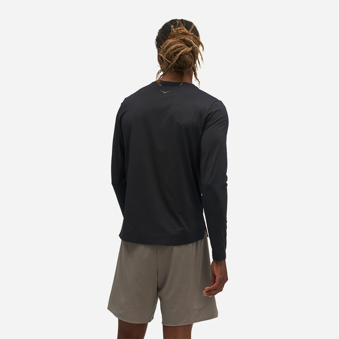Áo Thun Nam HOKA Everyrun Long Sleeve - Đen - Supersports Vietnam