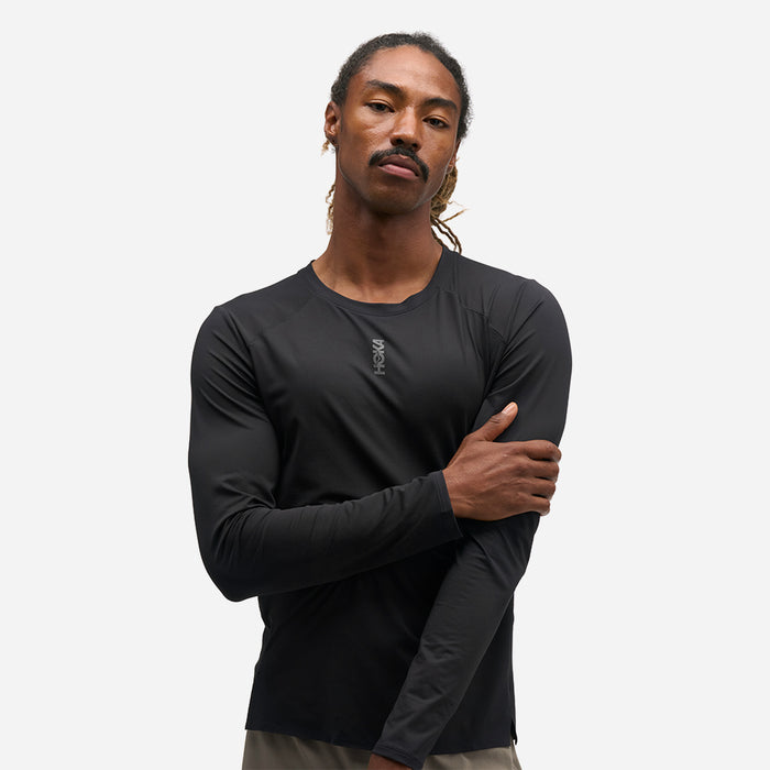 Áo Thun Nam HOKA Everyrun Long Sleeve - Đen - Supersports Vietnam