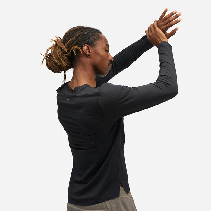 Áo Thun Nam HOKA Everyrun Long Sleeve - Đen - Supersports Vietnam