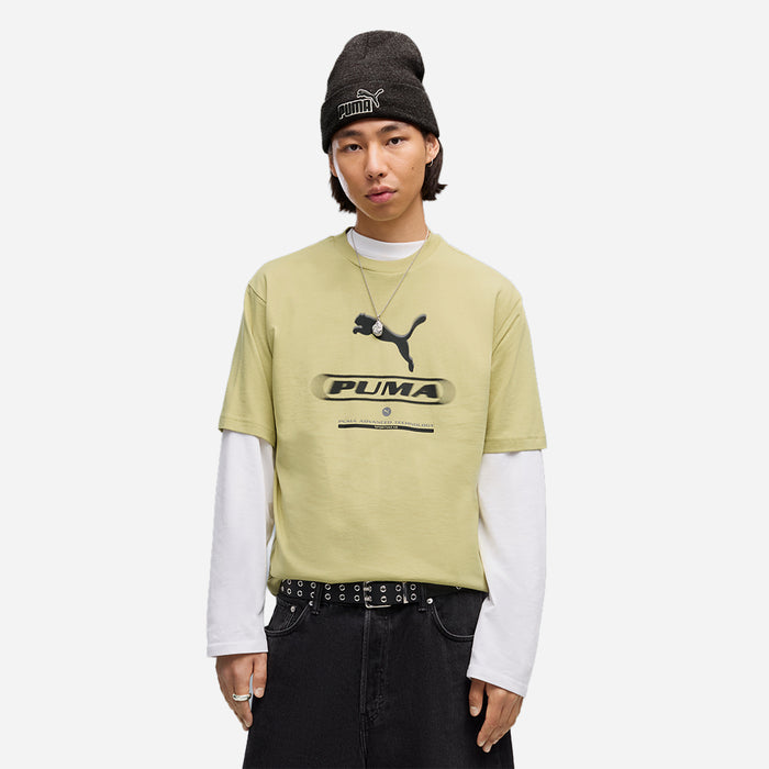 Áo Thun Nam Puma Sport Boxy Street Graphic - Vàng - Supersports Vietnam