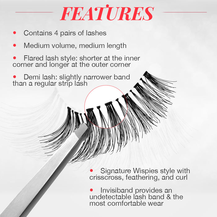 Ardell Demi Wispies Strip Lashes, Black