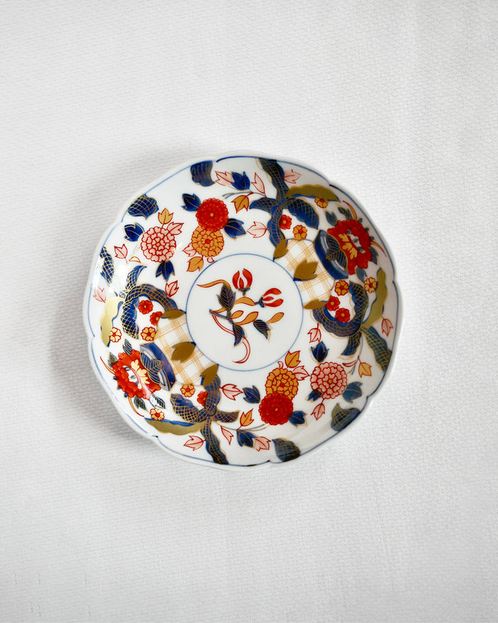 Arita Nishiki Kinrande Bread Plate