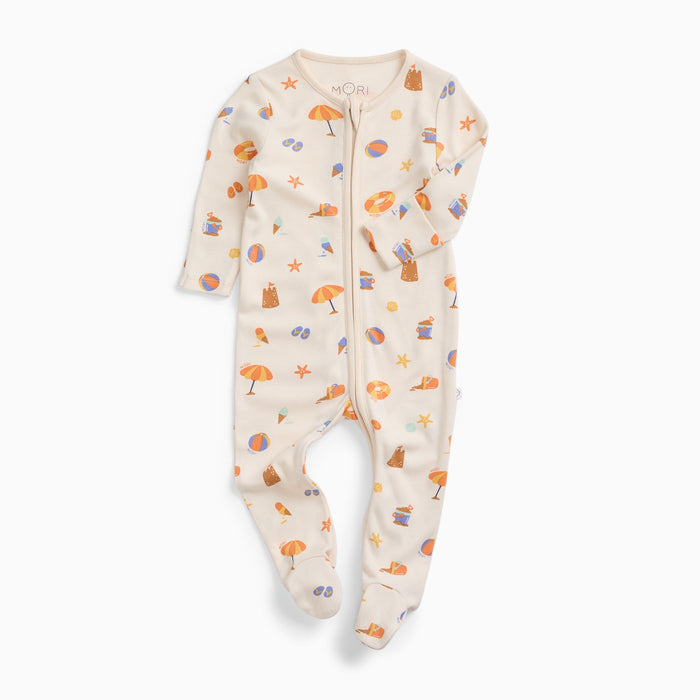 Beach Day Clever Zip Baby Pajamas