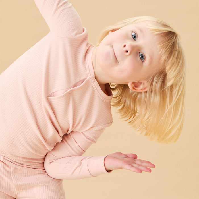 Blush Ribbed Pajamas