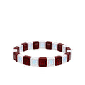 BR-RS-1002 Crimson/White Rhinestone Bracelet
