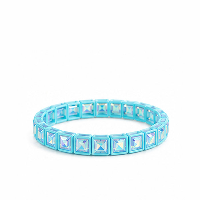 BR-RS-1002 Lt Blue Rhinestone Bracelet