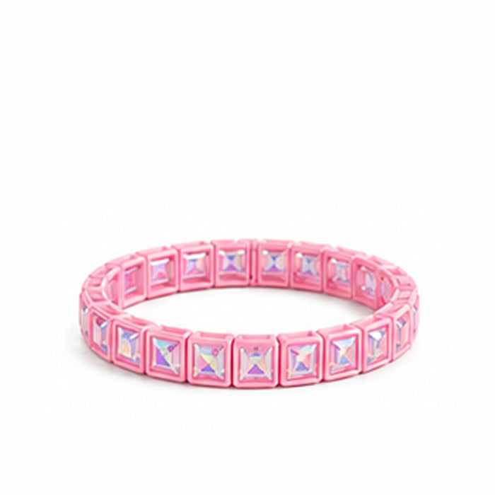 BR-RS-1002 Lt Pink Rhinestone Bracelet