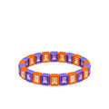 BR-RS-1002 Purple/Orange Rhinestone Bracelet