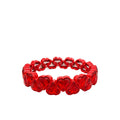 BR-RS-HEART Heart Rhinestone Bracelet - Red