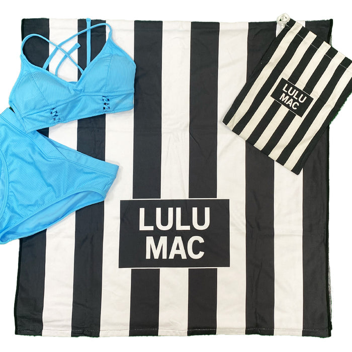 BT1413-Black Darby Beach Towel