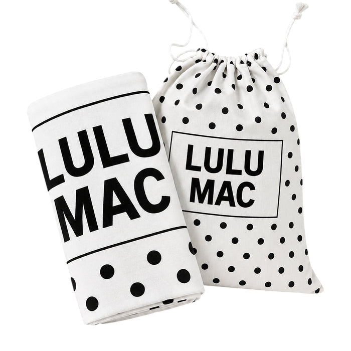 BT1413XL-White/Black Dot XL Beach Towel