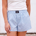 BXMPD- LIGHT BLUE MINI POLKA DOT BOXER