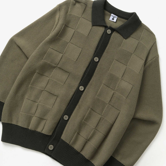 Check Panel Cardigan