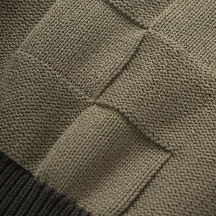 Check Panel Cardigan