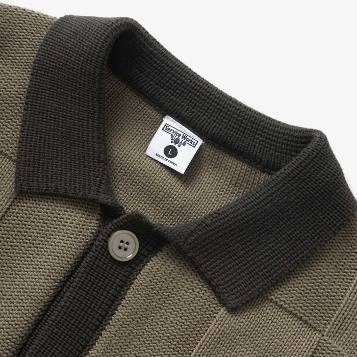 Check Panel Cardigan
