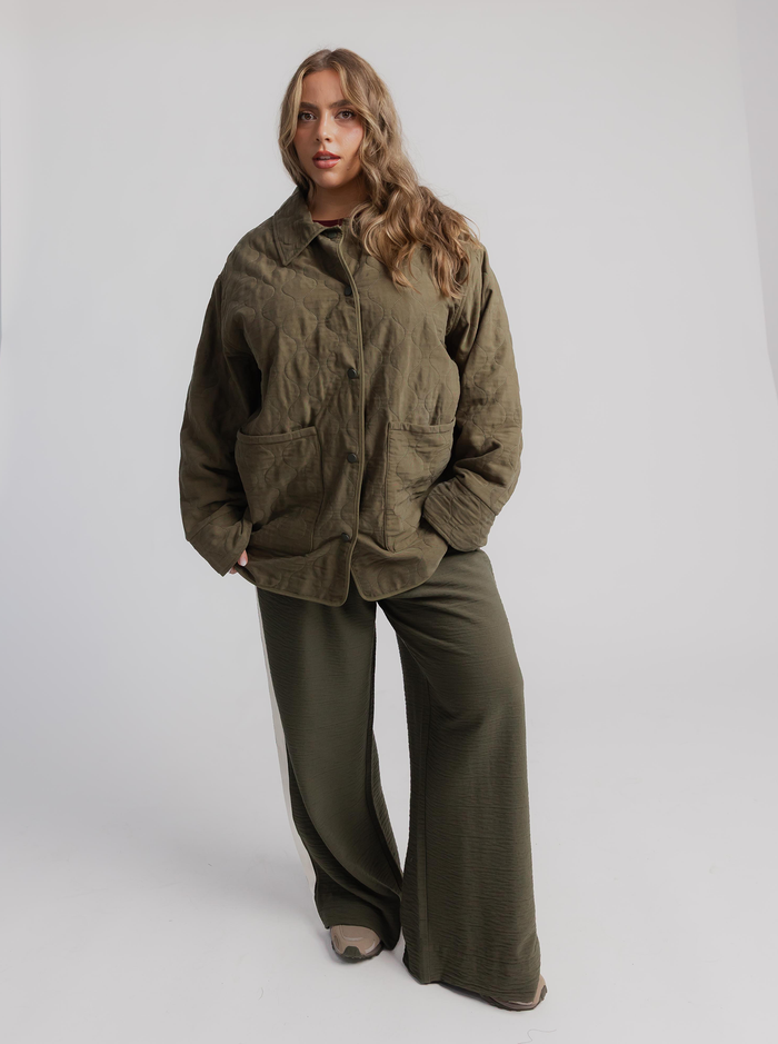 Collared Quilted Jacket