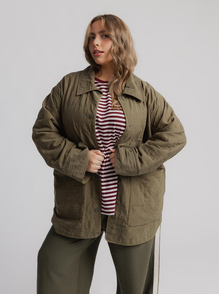Collared Quilted Jacket
