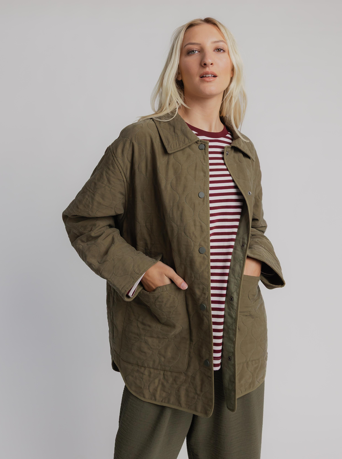 Collared Quilted Jacket