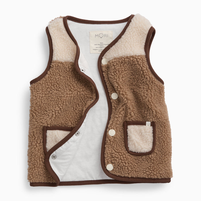 Color Block Borg Vest